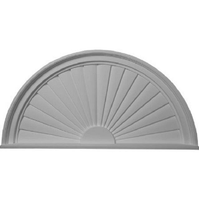 32-inch Pediment Sunburst Half Round D2506