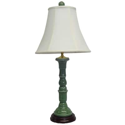 Celadon Crackle Candlestick Porcelain Lamp