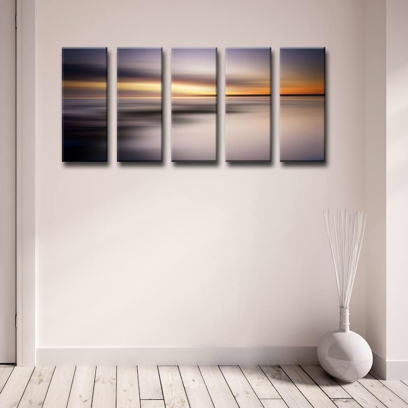Ready2HangArt 'Blur Stripes XIX' 5-PC Canvas Wall Art