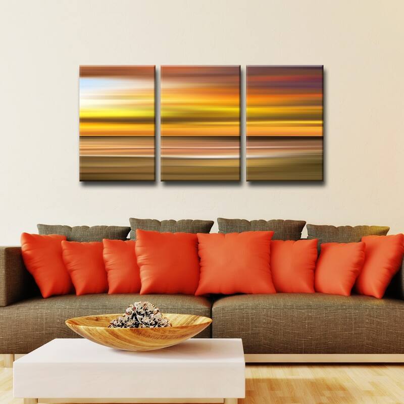 Ready2HangArt 'Blur Stripes X' 3-PC Canvas Wall Art Set