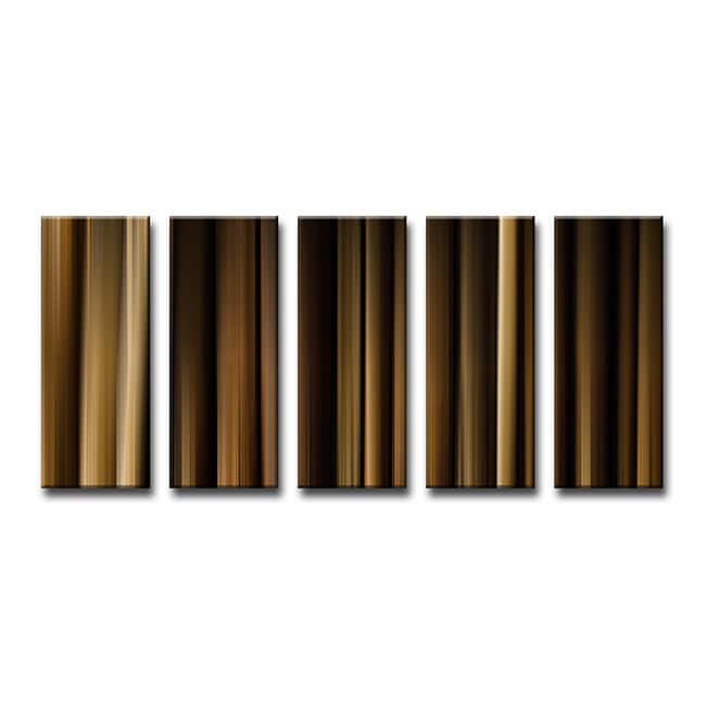 Blur Stripes VII' 5-Piece Wrapped Canvas Wall Art Set