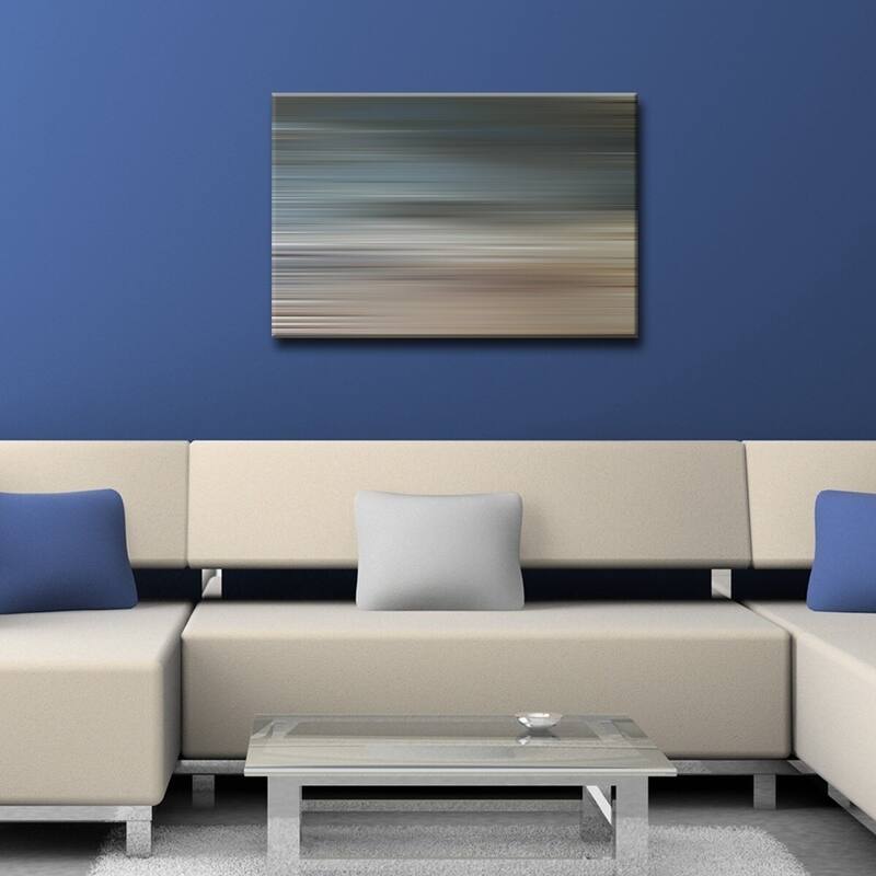 Blur Stripes XXII' Abstract Wrapped Canvas Wall Art