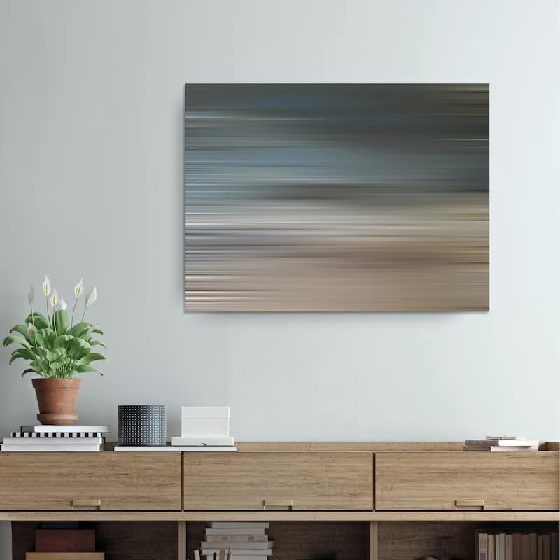 Blur Stripes XXII' Abstract Wrapped Canvas Wall Art