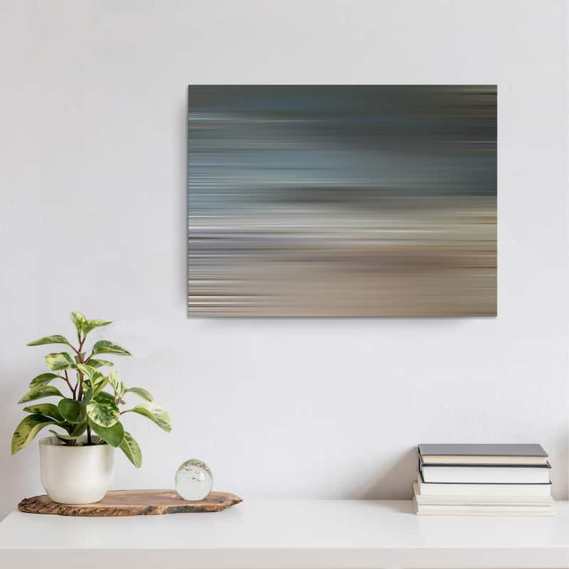 Blur Stripes XXII' Abstract Wrapped Canvas Wall Art