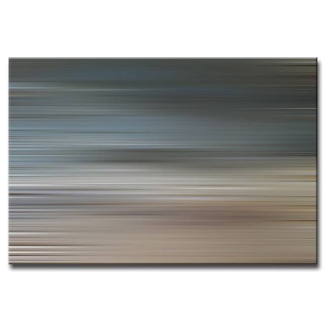 Blur Stripes XXII' Abstract Wrapped Canvas Wall Art