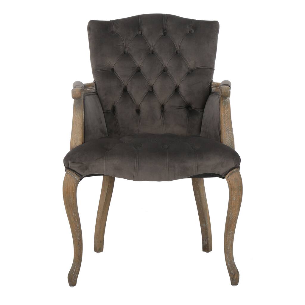 Christopher Knight Home Moira Velvet Arm Dining Chair