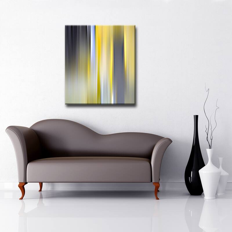 Blur Stripes VI' Abstract Wrapped Canvas Wall Art