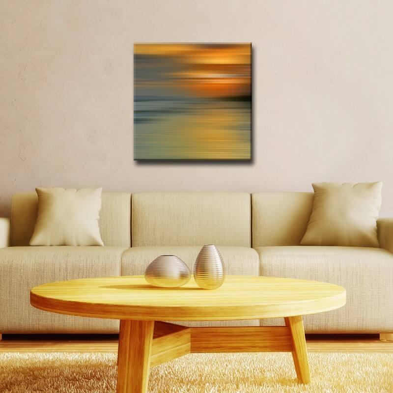 Blur Stripes XII' Abstract Wrapped Canvas Wall Art