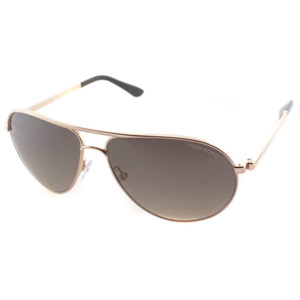 Tom Ford Mens Tf 144 Marko 28d Shiny Rose Gold Metal Aviator Polarized Sunglaases 18001315 4672