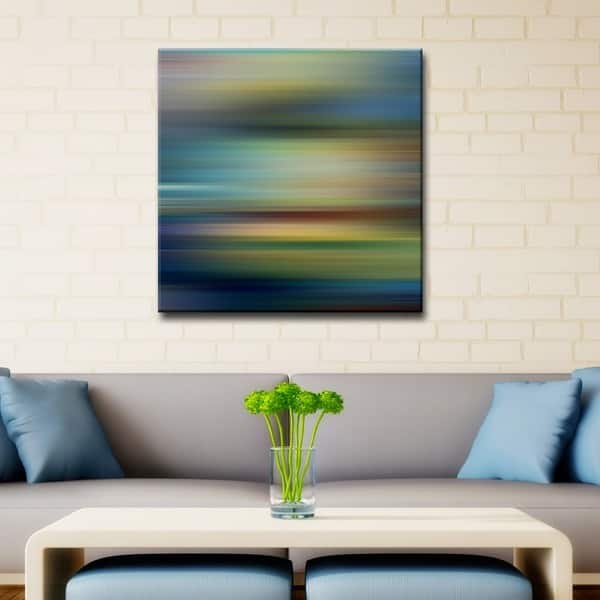 Blur Stripes' Abstract Wrapped Canvas Wall Art On Sale Bed Bath