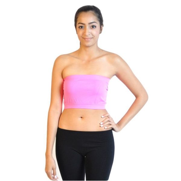 pastel yellow tube top