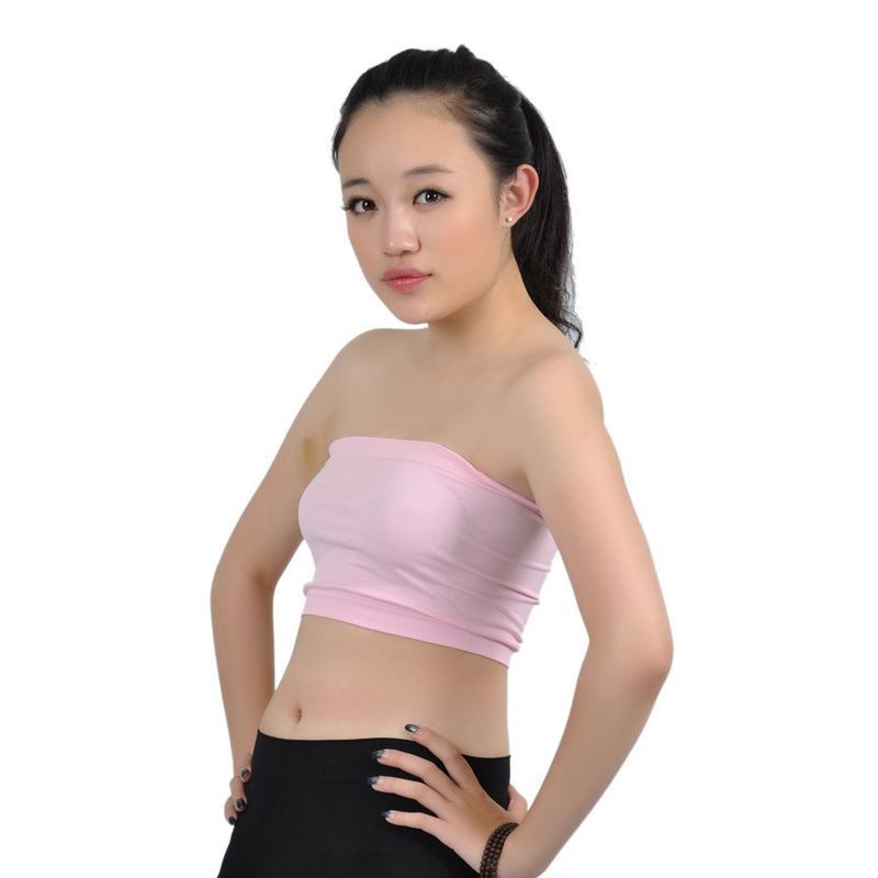 pastel yellow tube top