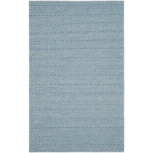 Safavieh Hand-woven Oasis Blue/ Ivory Wool Rug - 8' x 10'