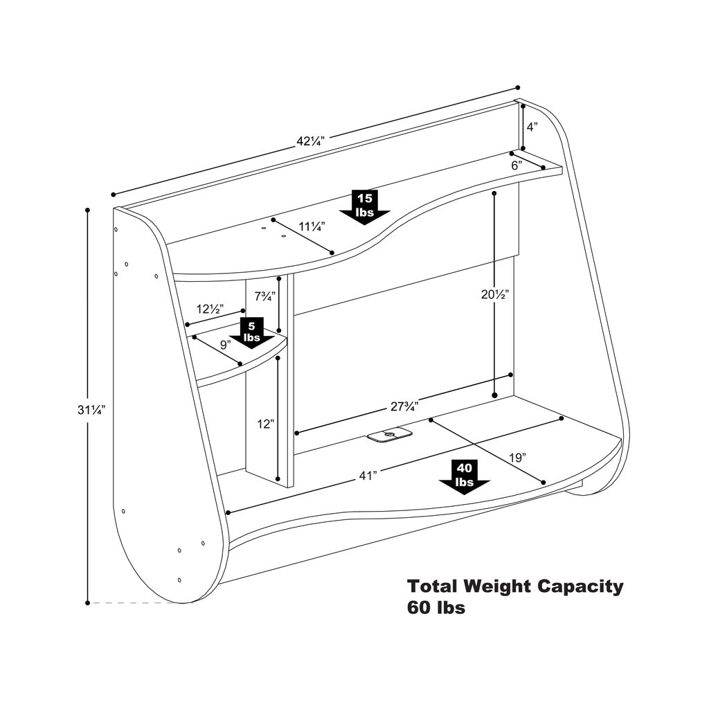 Kurv store floating desk