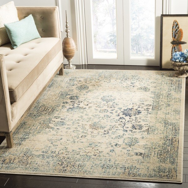 Safavieh Evoke Vintage Oriental Beige/ Turquoise Distressed Rug - 8' x 10'