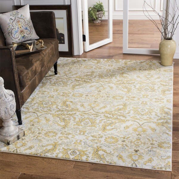 Safavieh Evoke Vintage Ivory / Gold Distressed Rug (8' x 10') - 8' x 10'