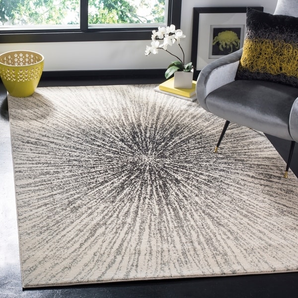 Safavieh Evoke Vintage Abstract Burst Black/ Ivory Distressed Rug - 10' x 14'