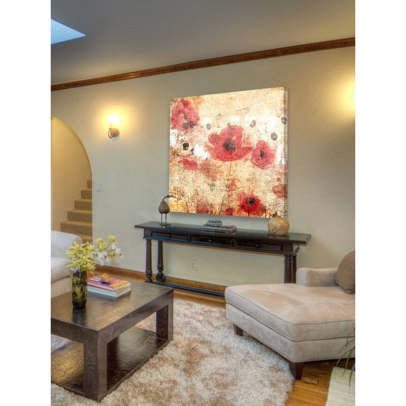 Marmont Hill - Sunset Poppy Field I by Jorgensen Painting Print on Canvas - Multi-Color