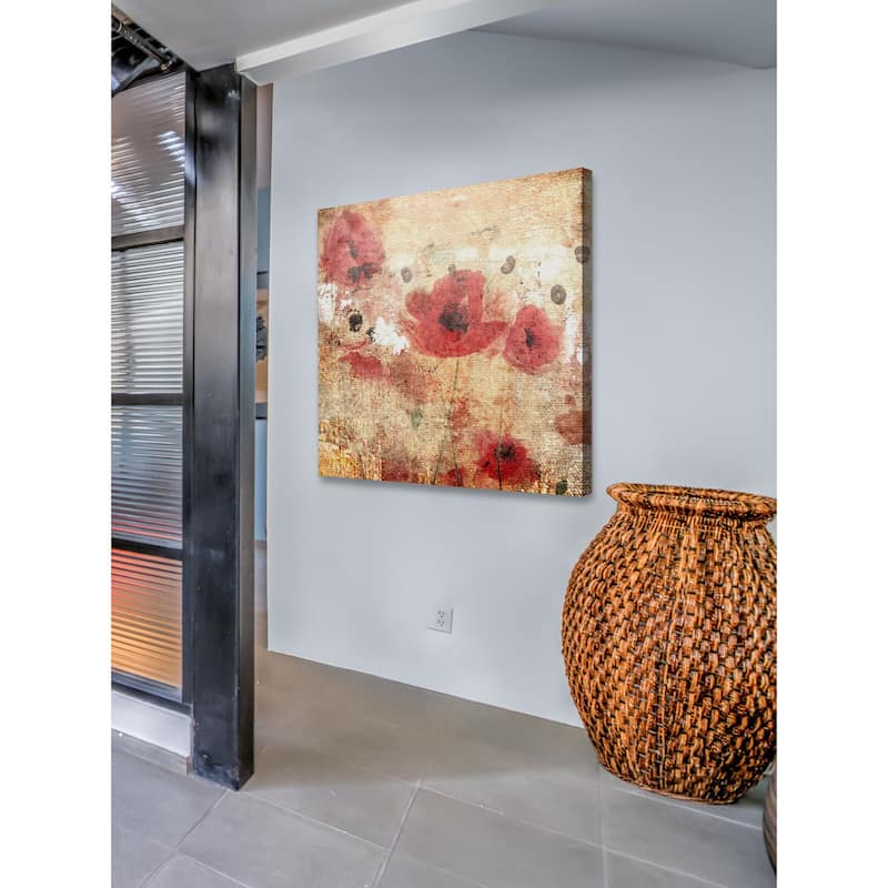 Marmont Hill - Sunset Poppy Field I by Jorgensen Painting Print on Canvas - Multi-Color
