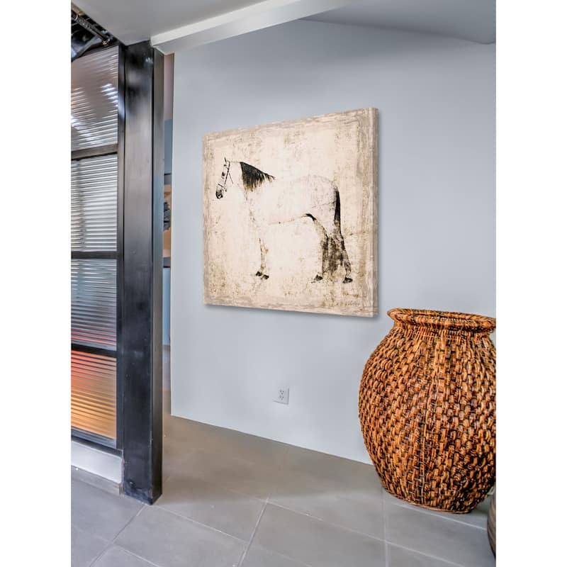 Marmont Hill - White Horse by Irena Orlov Painting Print on Canvas