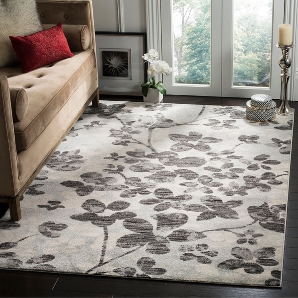 Safavieh Evoke Vintage Flora Grey / Black Rug - 10' x 14'