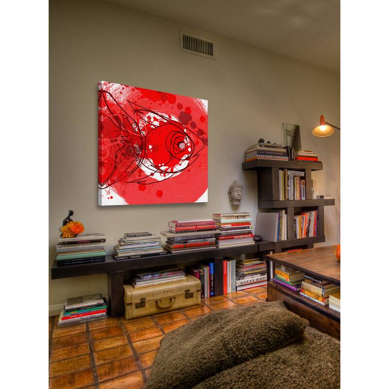 Marmont Hill - Red Fish by Irena Orlov Painting Print on Canvas - Multi-Color