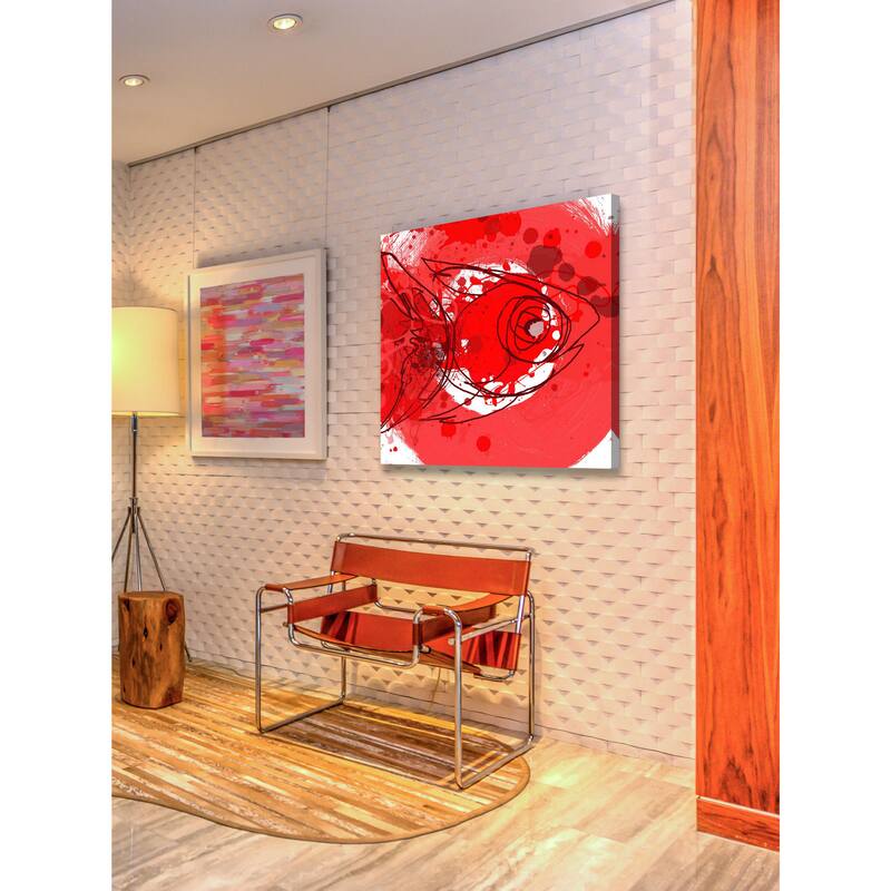 Marmont Hill - Red Fish by Irena Orlov Painting Print on Canvas - Multi-Color