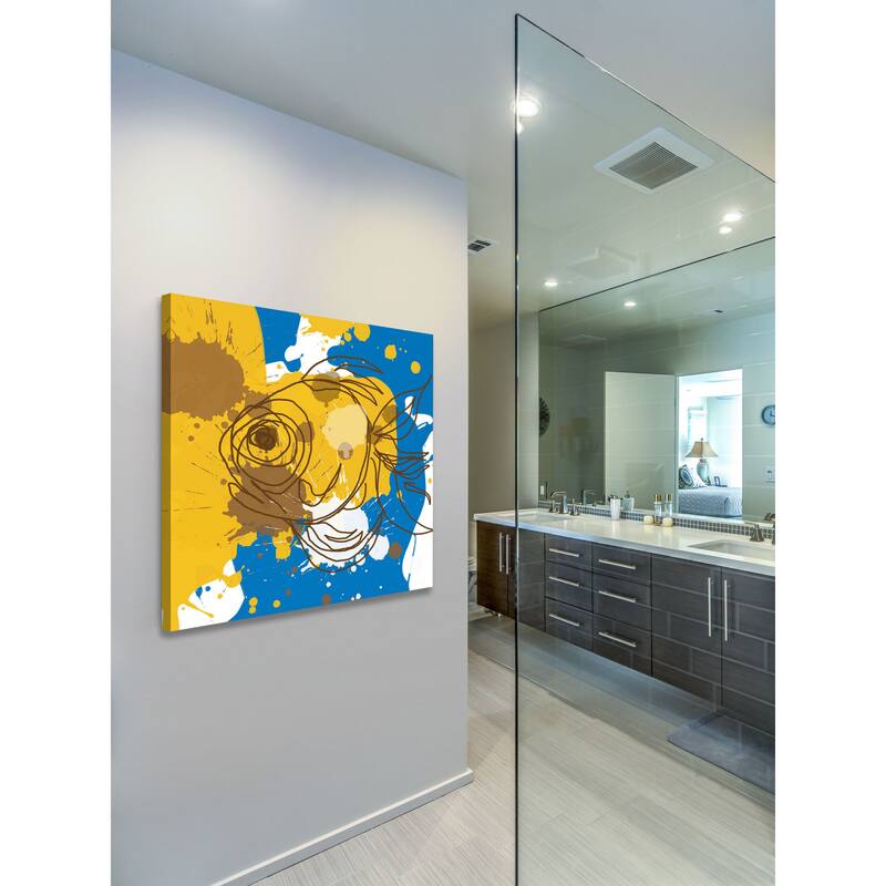 Marmont Hill - Blue Brown Fish by Irena Orlov Painting Print on Canvas - Multi-Color
