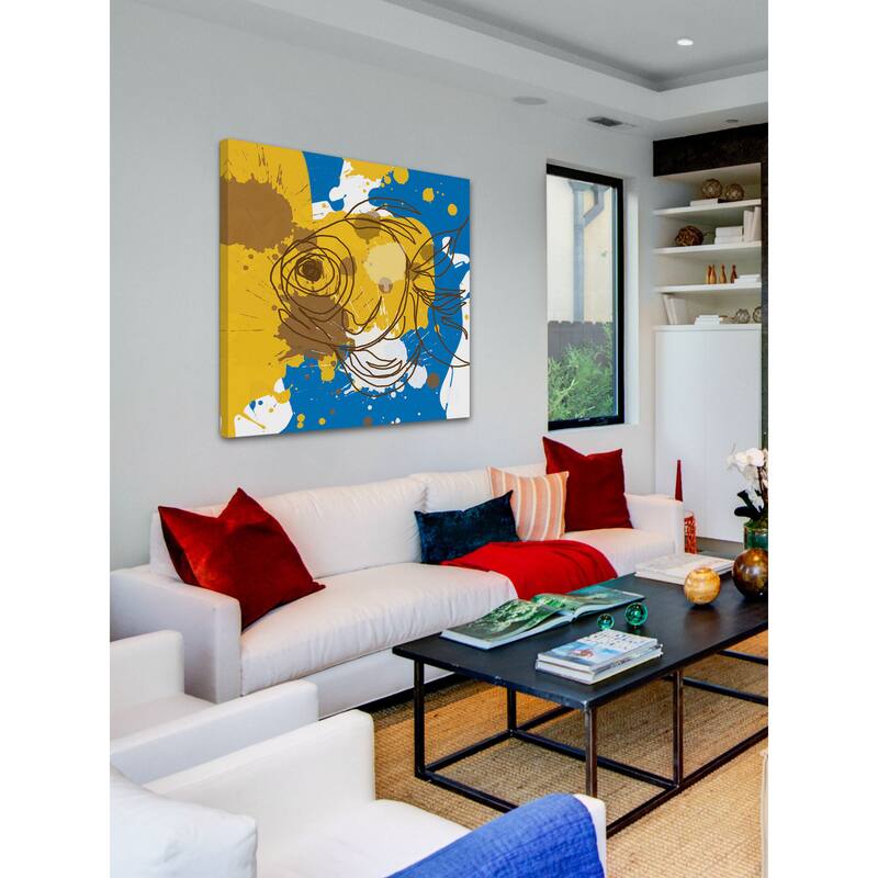Marmont Hill - Blue Brown Fish by Irena Orlov Painting Print on Canvas - Multi-Color