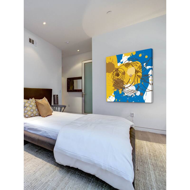 Marmont Hill - Blue Brown Fish by Irena Orlov Painting Print on Canvas - Multi-Color