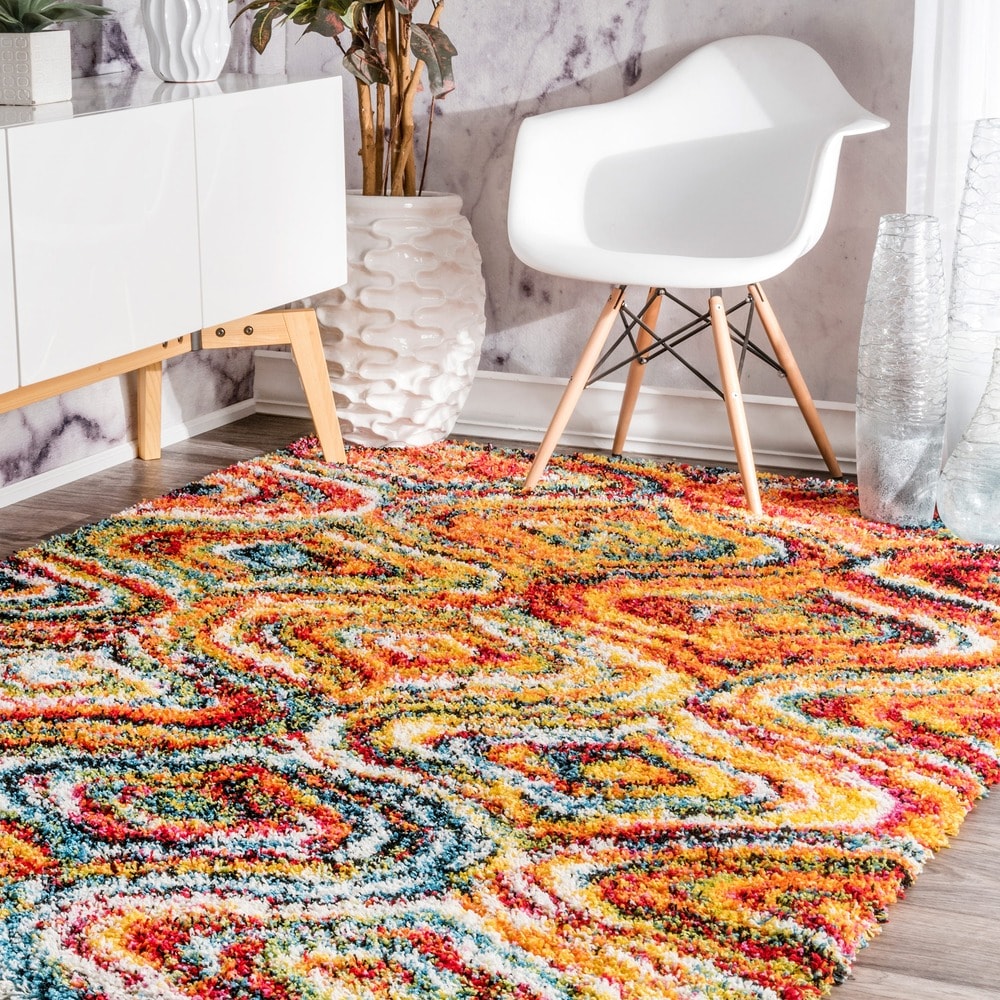 Nuloom Boho Rainbow Multi Soft and Plush Melting Moroccan Trellis