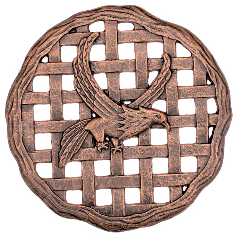 Premium Cast Aluminum Stepping Stone Eagle - Brown/Black