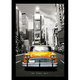 New York Taxi Print with Traditional Black Wood Frame (36 x 24) - Bed ...