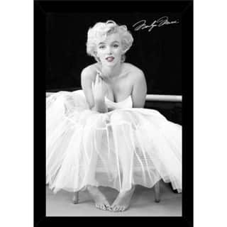 Marilyn Monroe Ballerina Print with Traditional Black Wood Frame (24 x ...