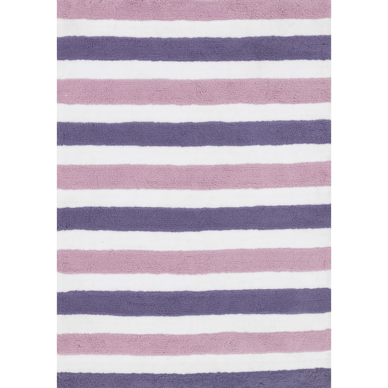 Alexander Home Hand-tufted Riley Striped Shag Rug