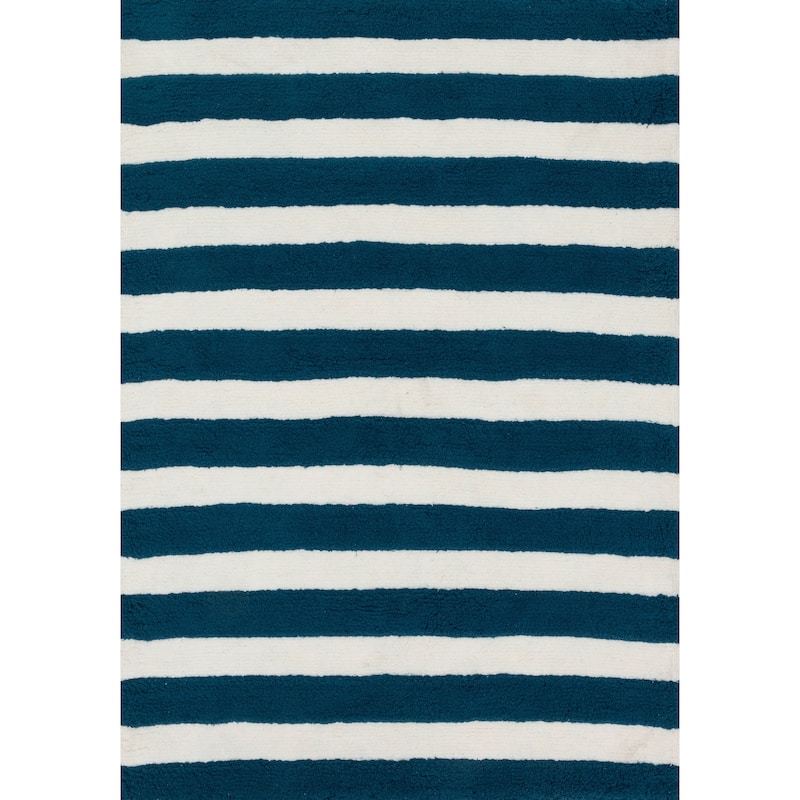Alexander Home Hand-tufted Riley Striped Shag Rug