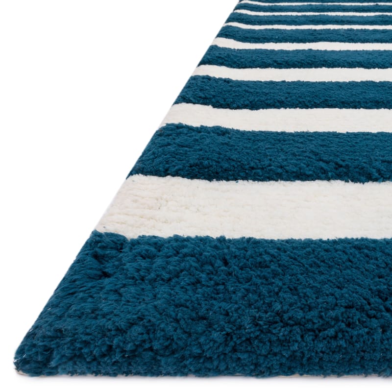 Alexander Home Hand-tufted Riley Striped Shag Rug