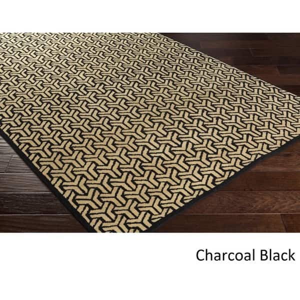 slide 2 of 4, Hand-knotted Cochran Viscose Area Rug - 4' x 6' - 4' x 6' 4' x 6' - Black
