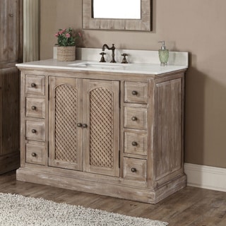 Rustic Bathroom Furniture The Best Deals For Apr 2017 Rustic Style Matte Ash Grey Limestone Top 48 Inch Bathroom Vanity