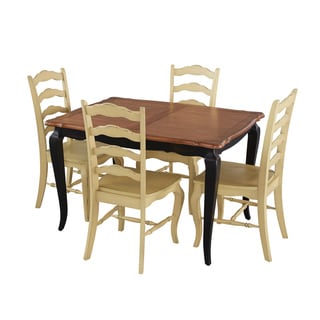 The Gray Barn Hester Gulch Black and Oak 5-piece Dining Set (Yellow)