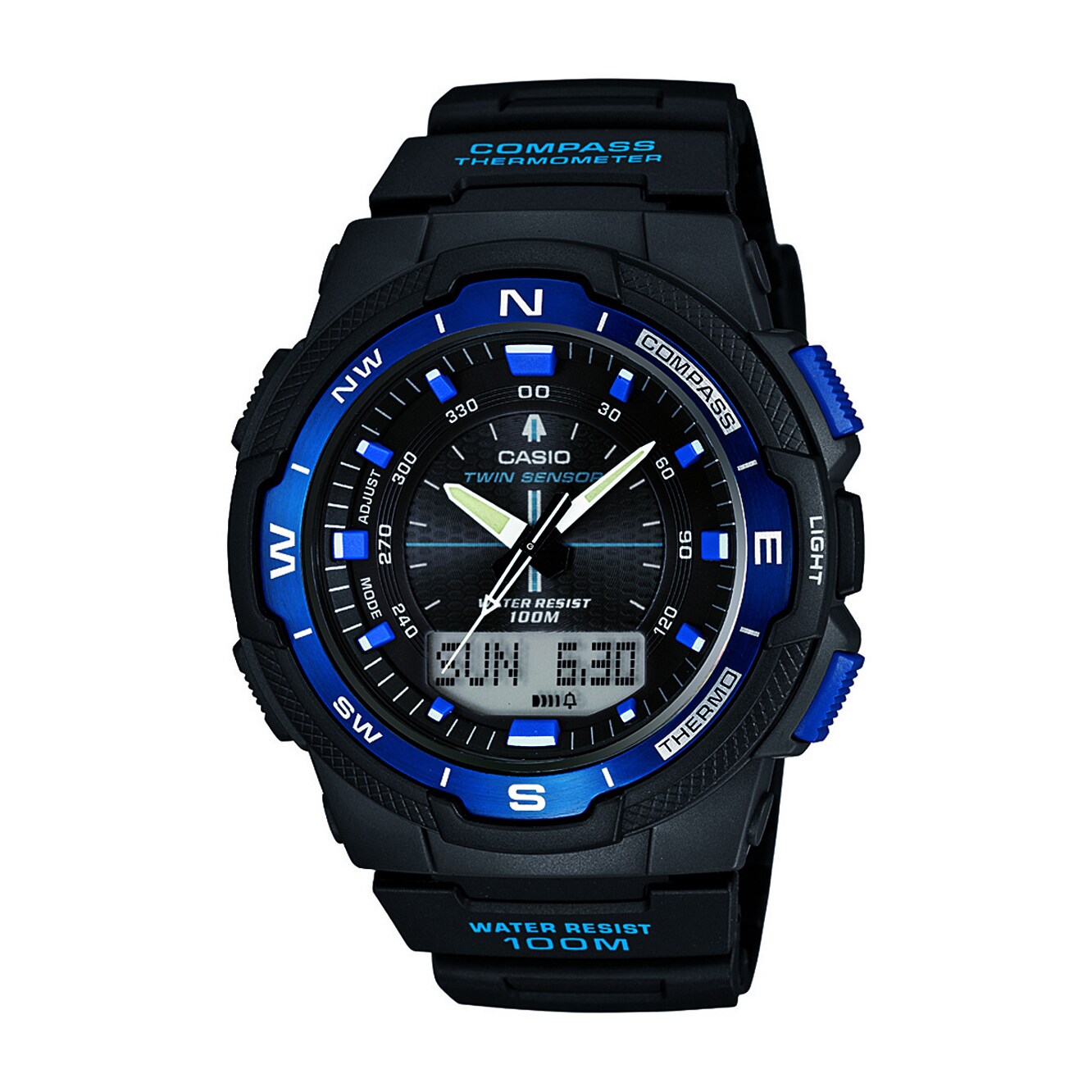 casio collection digital black rubber strap