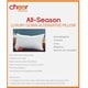preview thumbnail 4 of 2, Cheer Collection 300 Thread Count Striped Soft Down Alternative Pillow (Set of 2) - White