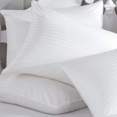 Cheer Collection 300 Thread Count Striped Soft Down Alternative Pillow - White