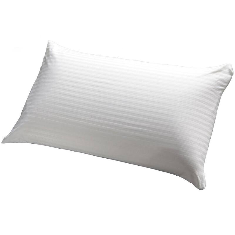 Cheer Collection 300 Thread Count Striped Soft Down Alternative Pillow - White