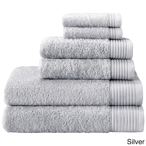 Enchante Home 6-Piece Silver Turkish Cotton Bath Towel Set (Signature) in  the Bathroom Towels department at