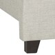 Safavieh Blanchett Light Grey Linen Upholstered Tufted Wingback Bed (Queen) - Thumbnail 2