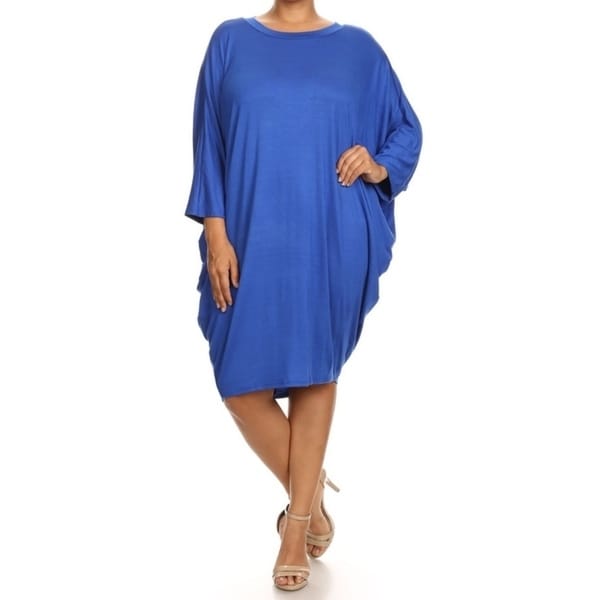 royal blue and white plus size dress