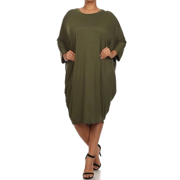 brown plus size dress