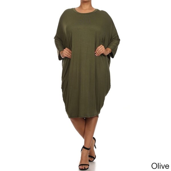 olive green plus size dress