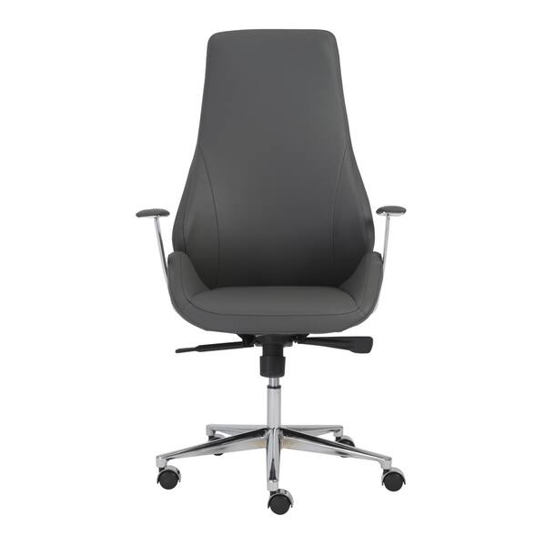 Bergen Grey/ Aluminum High Back Office Chair Overstock 10989173